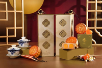 White Lotus Seed Paste with Double Egg Yolks Mooncake (Low Sugar - 4 Pieces Per Box)